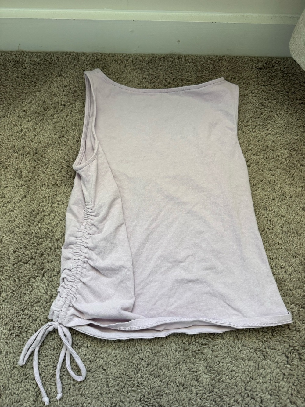 wild fable Light Lavender Side-Ruched Tank Top